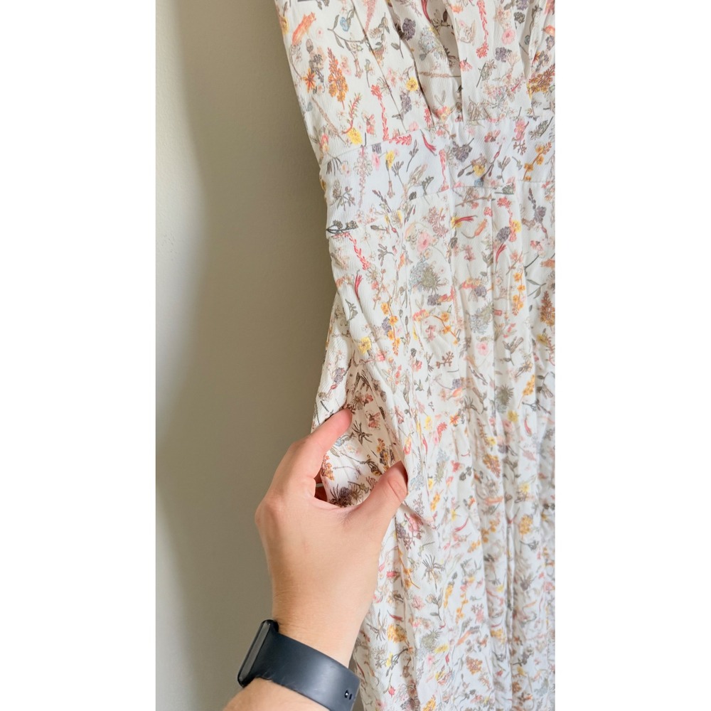 Sancia Elletra Floral V-Neck Wide Leg Jumpsuit White Botanical Open Back XS - Picture 6 of 8